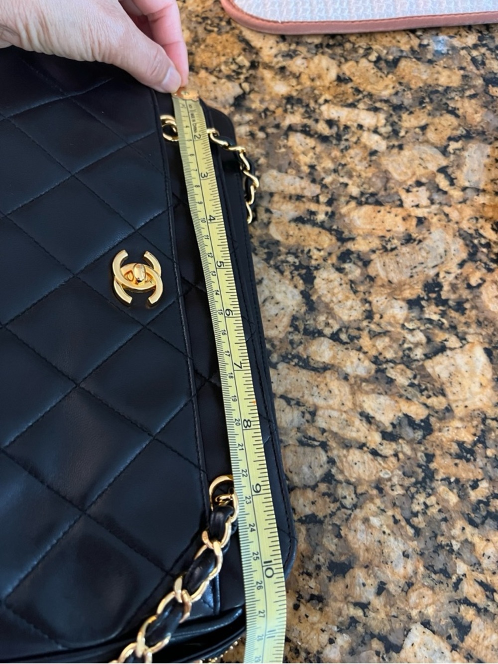 Chanel Black Quilted Shoulder Bag with Gold Chain - Picture 10 of 10